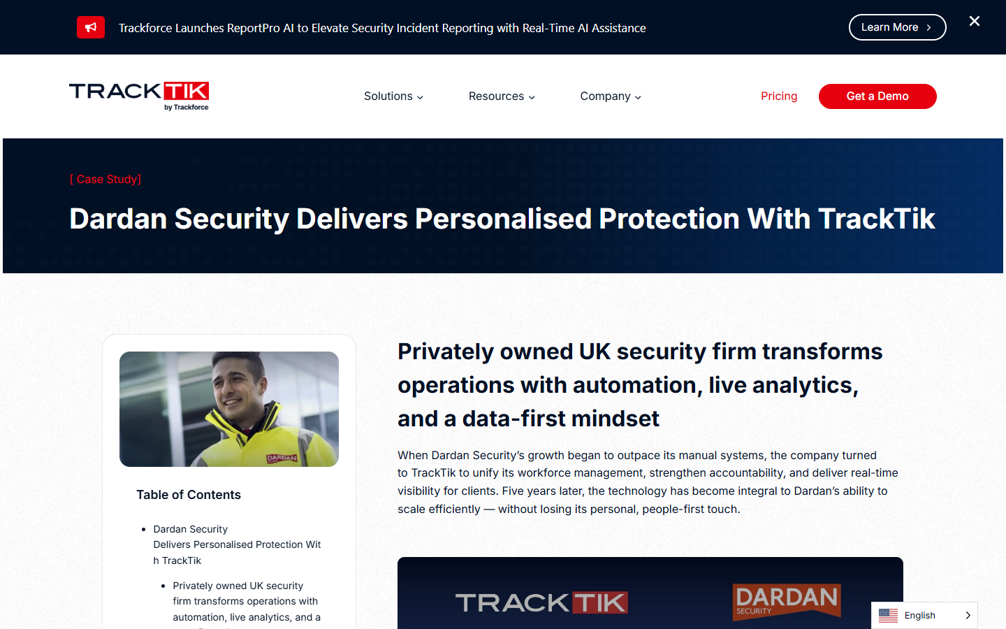 Dardan Security Case Study screenshot