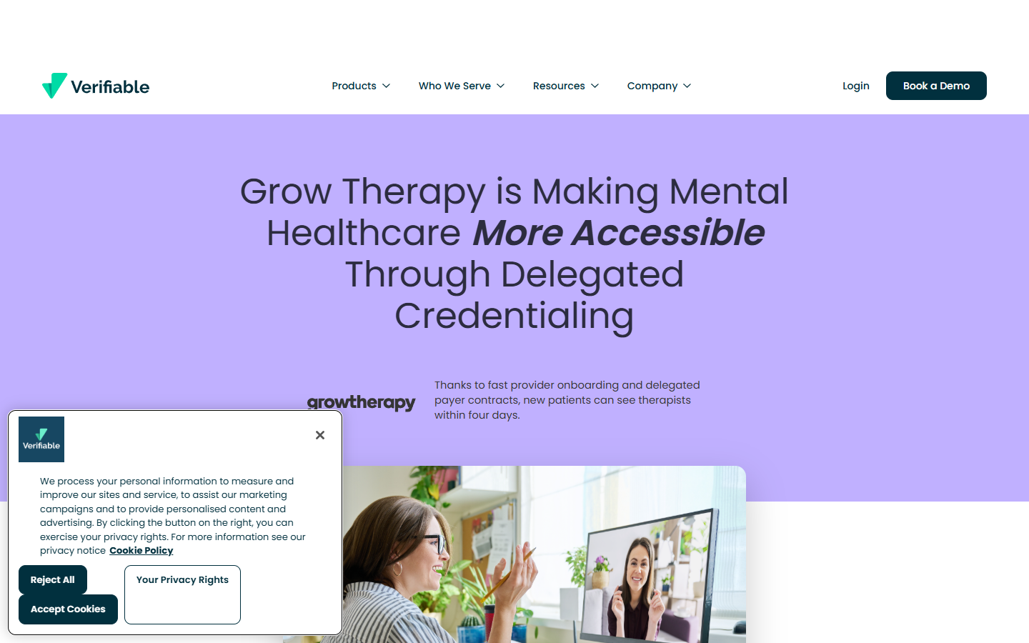 Grow Therapy Case Study screenshot